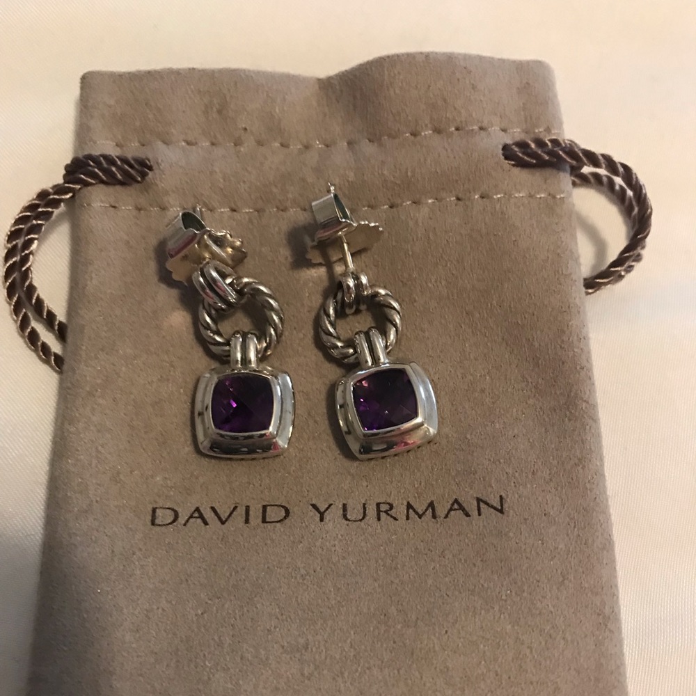 David Yurman Amethyst drop earrings